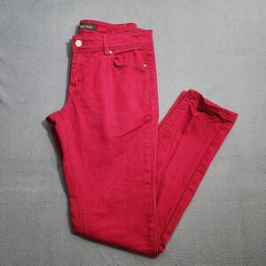 WHBM Women 6 Blanc Red Low Rise Slim Leg Jeans